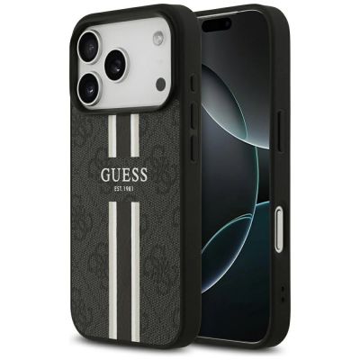 9. Guess 4G MagSafe-Hülle mit Printstreifen für iPhone 17 Pro – Schwarz