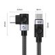 2. Orico C2CWT USB-C auf USB-C PD Winkelkabel 100 W 20 Gbit/s 4K 60 Hz 2 m – Schwarz