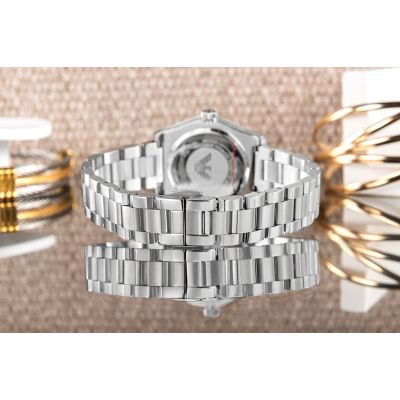 7. EMPORIO ARMANI AR11723 Dreizeiger-Damenuhr + Box