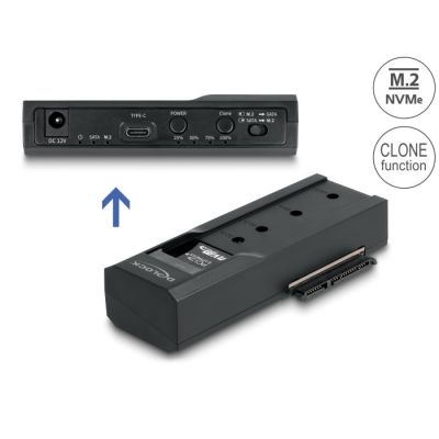6. Delock – Speichercontroller – Klonfunktion – 2,5", 3,5", M.2 (6,4 cm, 8,9 cm) – M.2-Karte (PCIe NVMe und SATA) / SATA-SSD – USB-C 3.2 (Gen 2x1)
