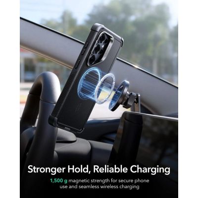 6. ESR Cyber ​​Tough Kickstand MagSafe Hülle für Samsung Galaxy S26 Ultra – Schwarz