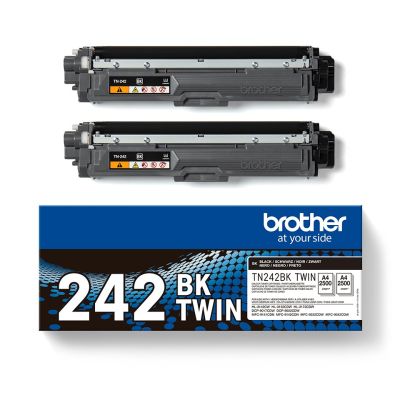 4. Brother TN-242BKTWIN Tonerkartusche, 2 Stück, Original Schwarz