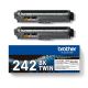 4. Brother TN-242BKTWIN Tonerkartusche, 2 Stück, Original Schwarz