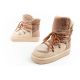 8. D.Franklin Damen Winter Schneestiefel, modisches Fellfutter, braun beige hoch