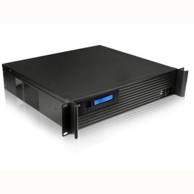 2. TECHLY Kompaktes ATX-Rack-PC-Gehäuse 19 Zoll 2U Schwarz I-CASE IPC-240L