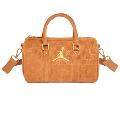 Air Jordan Mini-Duffeltasche für Damen, Wildleder, Monogram, 3 l, Cognac - MA09209-X6X