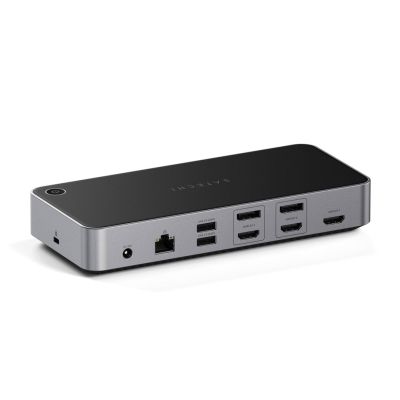 2. Satechi 4K Triple-Display-Dockingstation mit Kabel – Silber