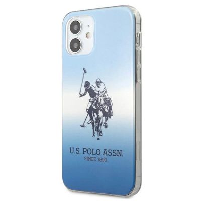 2. US Polo Assn. Gradient Pattern Collection iPhone 12 mini Hülle - Blau