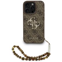 Guess 4G Strap 4G Classic Logo Hülle für iPhone 16 Pro - Braun