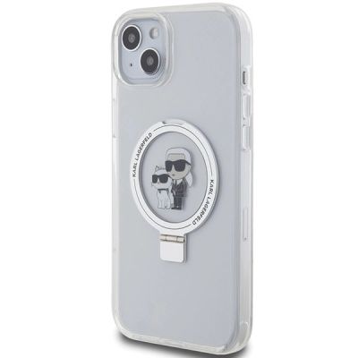 2. Karl Lagerfeld KLHMP15MHMRSKCH iPhone 15 Plus / 14 Plus 6,7" weiß/weiß Hardcase Ringständer Karl&Choupette MagSafe