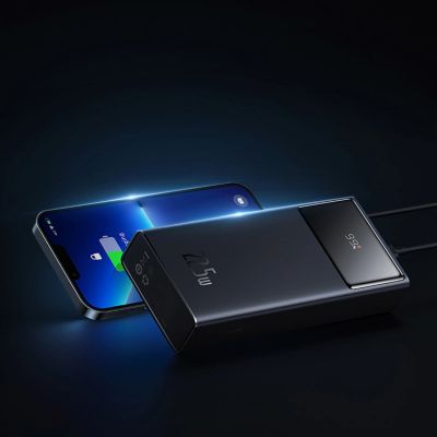 7. Baseus Star-Lord 20000mAh 22,5W Powerbank mit Digitalanzeige und 30cm USB-C 3A Kabel – Schwarz