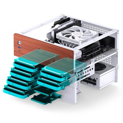 5. Jonsbo N4 WHITE Micro Tower Computer Security & Holders White