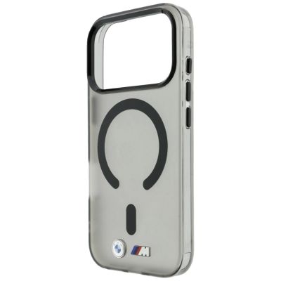 6. BMW M IML MagSafe Hülle mit mattiertem Metalllogo und Zierleisten für iPhone 18 Pro / 17 Pro – Schwarz