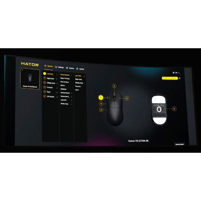 21. HATOR Quasar 3S Ultima 8K Kabellose Gaming-Maus, Rechtshänder, RF-Funk + Bluetooth + USB Typ-C, Optischer Sensor, 30000 DPI