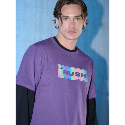 Herren-T-Shirt mit Aufdruck, regulär, Größe 4F 4FRSS26TTSHM3659-50S