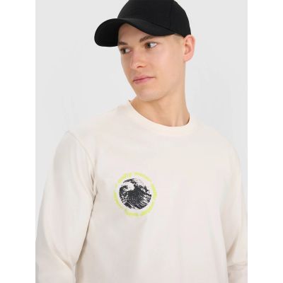 Herren Langarmshirt Regular mit Aufdruck 4F 4FWSS25TLONM392-11S