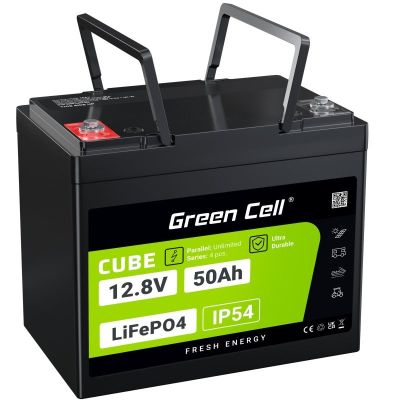 47. GREEN CELL LIFEPO4 CUBE-AKKU 50AH 12V/12,8V 640WH LFPGC12V50AH