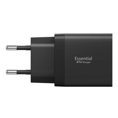 3. Spigen Essential EE472EU 2-Port USC-C 47W Wandladegerät – Schwarz
