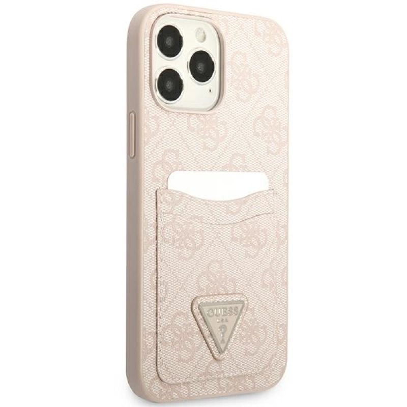 4. Guess 4G Triangle Logo Cardslot Hülle für iPhone 13 Pro / 13 – Pink