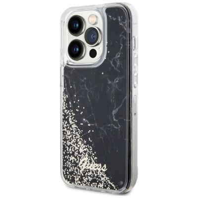 2. Guess GUHCP14LLCSGSGK iPhone 14 Pro 6,1" schwarz/schwarzes Hardcase Liquid Glitter Marble