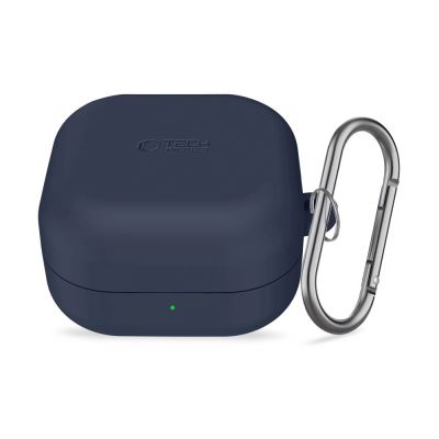 2. Tech-Protect Silikon-Schutzhülle mit Haken für Samsung Galaxy Buds 4 / 4 Pro – Marineblau