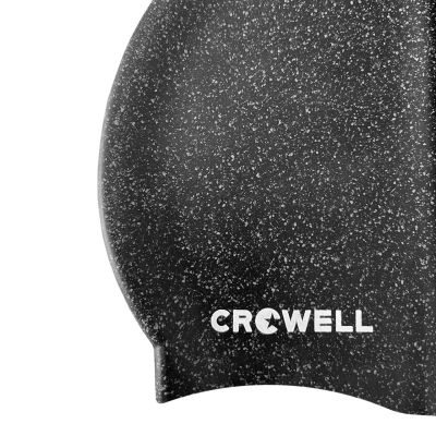 6. Crowell Recycling Pearl Silikon-Badekappe, Schwarz, Col. 1