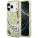 Guess IML Glitter Flowers Triangle MagSafe Hülle für iPhone 18 Pro Max / 17 Pro Max – grün