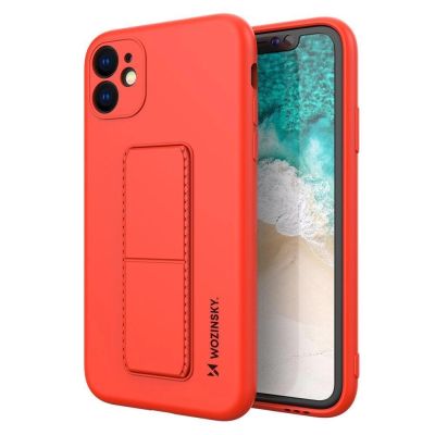 Wozinsky Kickstand Case Silikonhülle mit Ständer iPhone 11 Pro Max rot