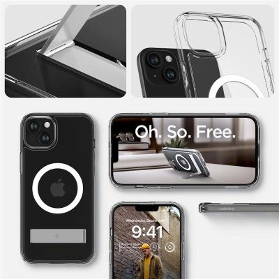 7. Spigen Ultra Hybrid S MagSafe, kristallklar – iPhone 15 Plus