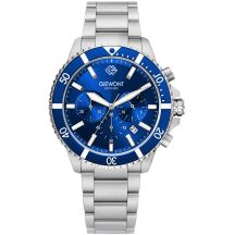 Giewont Herrenuhr Chronograph Saphir Silber Blau GW3970-B3