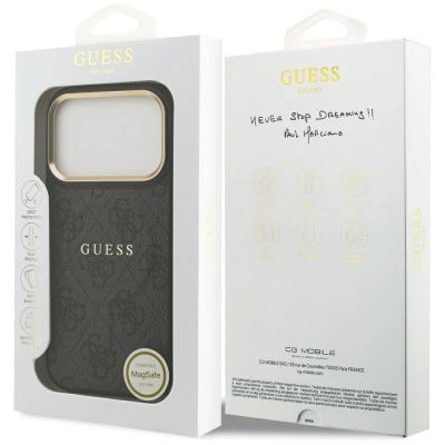 8. Guess 4G PU Classic Logo MagSafe Hülle für iPhone 17 Pro - Schwarz