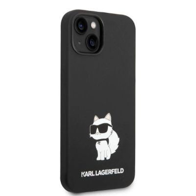 4. Karl Lagerfeld Choupette-Silikonhülle für iPhone 14 Plus – Schwarz