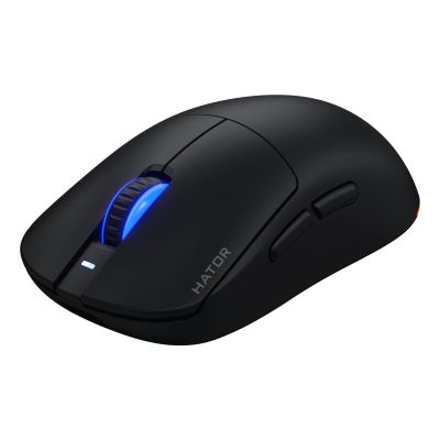 6. HATOR Quasar 3 Kabellose Gaming-Maus, beidhändig bedienbar, Funkfernbedienung + Bluetooth + USB Typ-A, optischer Sensor mit 12.000 DPI