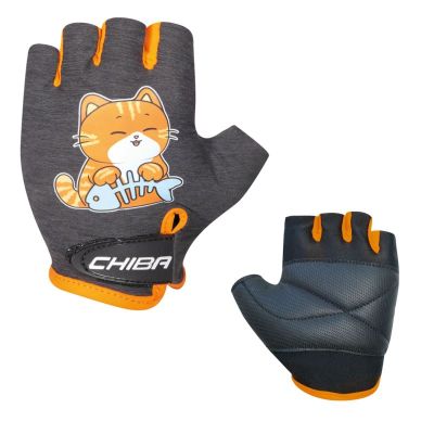 CHIBA COOL KIDS Kinderhandschuhe, schwarze Katze, Größe S