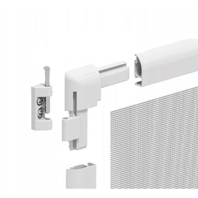 65. Aluminium-Tür-Moskitonetz 100 x 215 cm, Weiß, Basic Plus