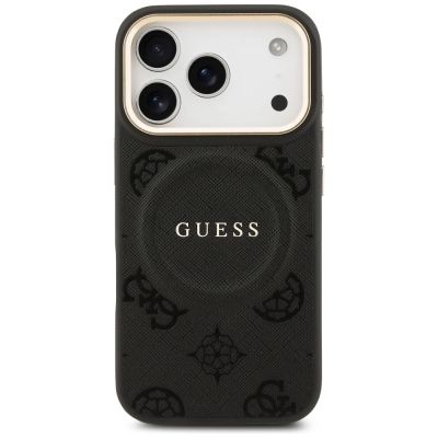 3. Guess Peony Hot Stamp MagSafe Case für iPhone 17 Pro - Schwarz