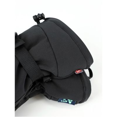 VIKING Norvik Pro Lobster Freeride-Handschuhe für Erwachsene, Schwarz mit Leder, Größe 6
