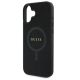 6. Guess Saffiano Classic Logo MagSafe-Hülle für iPhone 16 – Schwarz