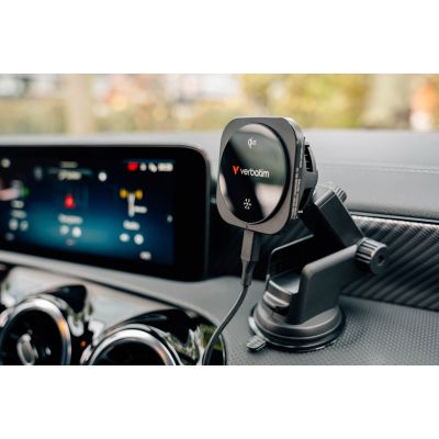 4. Verbatim Charge 'n' Drive Qi2 Smartphone Schwarz USB Kabelloses Laden Schnellladen Automatisch