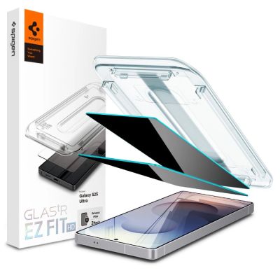 Spigen Glas.TR "Ez Fit" Privacy 2er-Pack für Samsung Galaxy S25 Ultra