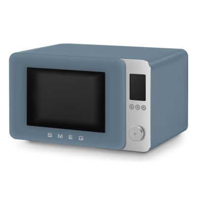 4. Smeg MOC02SBMEU Mikrowelle, blau, Kombi-Mikrowelle für die Arbeitsplatte, 27 l, 900 W