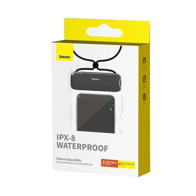 6. Baseus AquaGlide BS-PC029 Gehäuse wasserdicht IPX8 mit Slide Lock System – schwarz