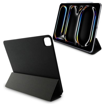 5. Karl Lagerfeld Saffiano Magnetische Karl & Choupette iPad Pro 13" 2024 Buchcover-Hülle - Schwarz