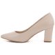 3. Damenpumps in Creme-Rosa mit Blockabsatz, Sergio Leone PB414