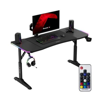 2. Huzaro Hero 3.6 RGB Schwarzer Gaming-Schreibtisch