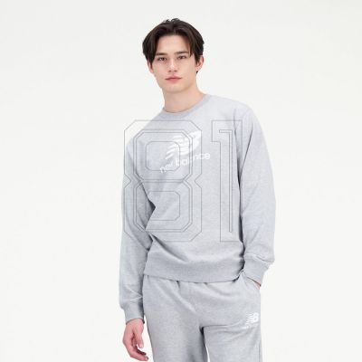 11. New Balance ESSENTIALS STACKED LOGO FRENC AG M MT31538AG Sweatshirt