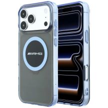 Mercedes AMG IML Transparent Bicolor Block MagSafe Hülle für iPhone 18 Pro Max / 17 Pro Max – Schwarz und Blau