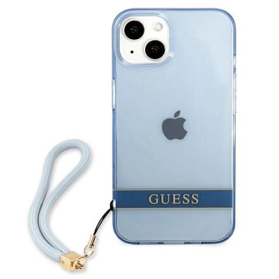 3. Guess GUHCP13MHTSGSB iPhone 13 6.1 "blau / blau Hardcase Translucent Stap