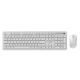 GEMBIRD Kabelloses Slim Pro Business-Schreibtisch-Tastatur- und Maus-Set, Weiß, US-Layout