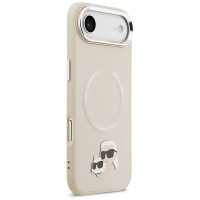 4. Karl Lagerfeld Karl & Choupette Pins MagSafe Hülle für iPhone Air - Beige